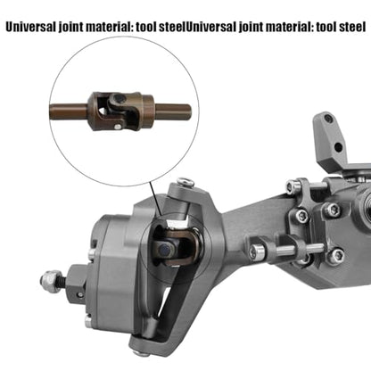 1/10 RC Crawler All Metal Front and Rear Portal Axle for Axial Capra 1.9 inch UTB AXI03004 Buggy F9 Wraith 90018 RR10 Upgrade Part (GY Front Rear Axle) - color: Gy Front Rear Axle