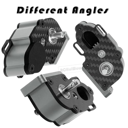 LCG Center Gearbox Transmission Box Upgrades Part for SCX10 SCX10 II 90046 90047 1/10 RC Crawler Car,Aluminum Middle Transmimssion Gearbox,Titanium - color: Titanium(1pc)