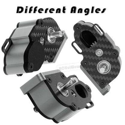LCG Center Gearbox Transmission Box Upgrades Part for SCX10 SCX10 II 90046 90047 1/10 RC Crawler Car,Aluminum Middle Transmimssion Gearbox,Titanium - color: Titanium(1pc)