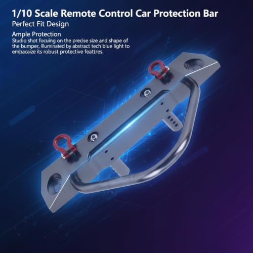 Axial SCX10 Front Bumper Upgrade Part, CNC Machined Aluminum Alloy RC Bumper with Winch Mount for 1/10 Scale and MST SCX10 II Crawler