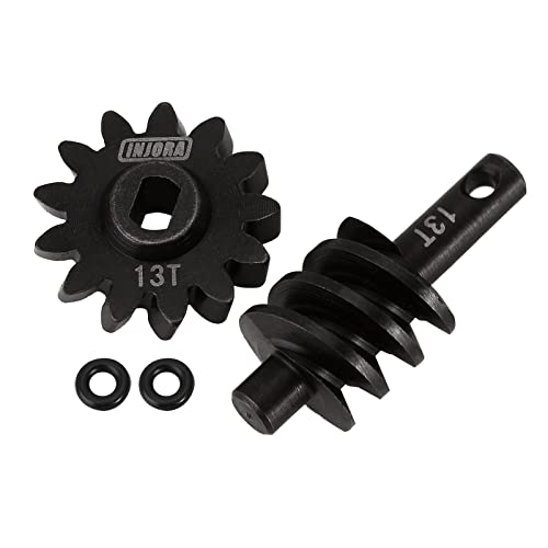 INJORA 13T Overdrive Differential Steel Worm Axle Gears for 1/24 AX24 SCX24 - size: 13T