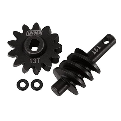 INJORA 13T Overdrive Differential Steel Worm Axle Gears for 1/24 AX24 SCX24 - size: 13T