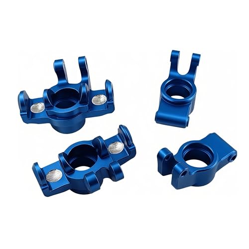 Front Steering Knuckles & Rear Hubs for ARRMA Typhon Granite GROM (Blue) | Aluminum,1/14,1/18,380 Brushed,4X4,Monster Truck,Hop-Up Parts,ARA330807,CNC Machined,High Strength - color: Blue