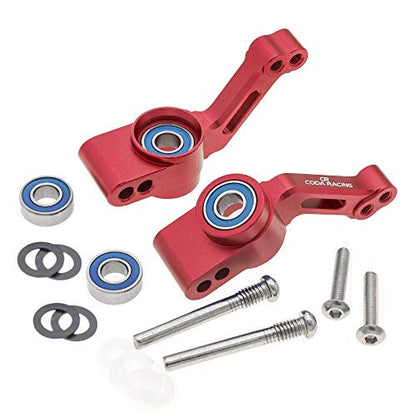 RC Alloy Rear Stub Axle Carriers for Traxxas 1/10 Rustler 4X4, Stampede 4X4, Slash 4X4 4WD-Replaces Part 1952(Pair) - color: Red