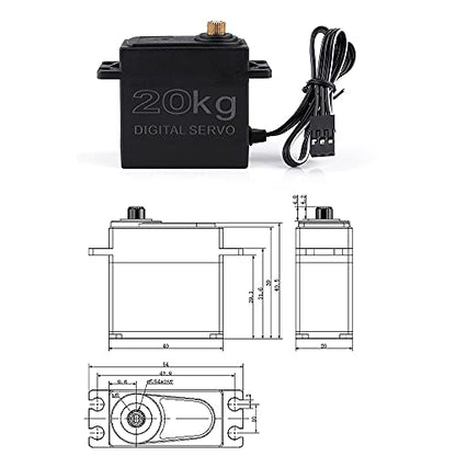 GoolRC 3650 Brushless Motor and ESC, 4300KV Brushless Motor and 60A ESC and with 20kg Servo Motor 25T Servo Arm for 1/8 1/10 RC Toys Brushless Motor and ESC Combo Gift for Modification Enthusiasts