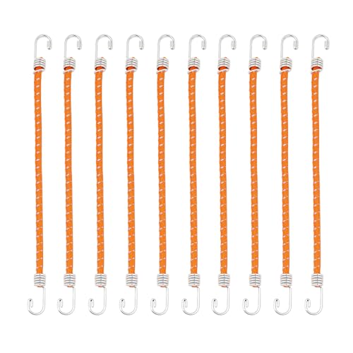 10pcs 100mm RC Luggage Rope Roof Rack Tie Down Straps | For 1/24 1/18 Scale RC Crawler Car Upgades,Orange - color: Orange