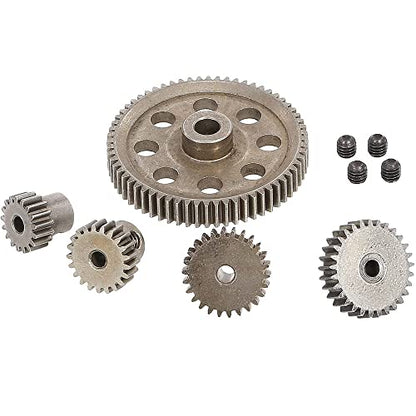 Globact 11184 64T Diff Spur Gear & 17T/21T/26T/29T Pinion Gear for HSP 1/10 | Fits Redcat Volcano Epx Hsp 1/10 Monster Truck Brontosaurus 94111