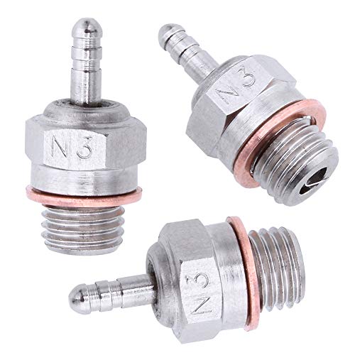 HobbyPark 70117 Hot Glow Plugs No.3 N3 Super Duty Spark Engine Parts Replace OS 8 for Traxxas Redcat RC Nitro Car Truck Buggy (Pack of 3)