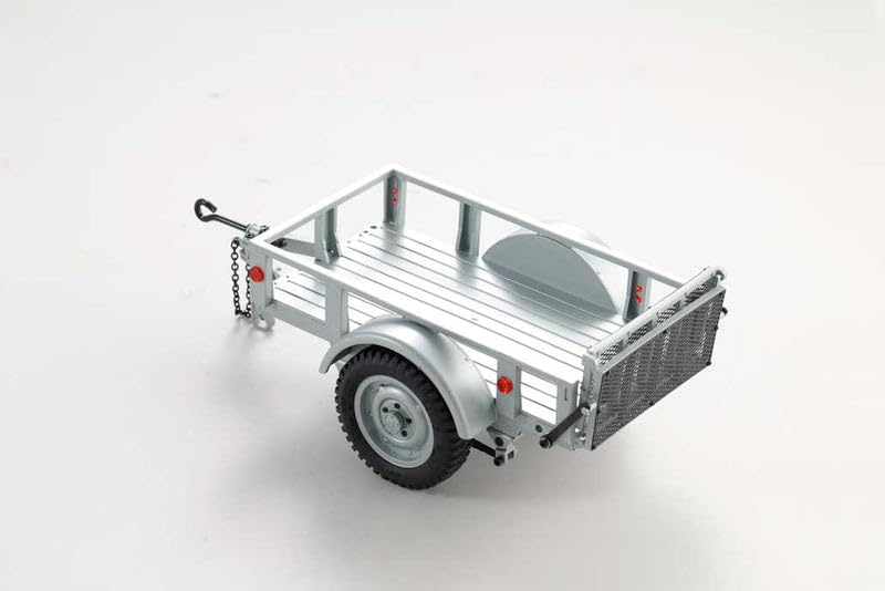 FMS FCX18 RC Crawler Accessory - Land Cruiser 80 & 1/12 RC Cars: Utility Trailer Type B Silver