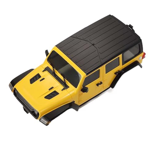 6.10 inches (155mm) Wheelbase Shell Hardtop Body Replacement Part for TRX4M Bronco Defender AX8560 1/18 RC Crawler Chassis (Yellow) - color: Yellow