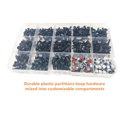 565pcs Universal RC Screw Kit Screws Assortment Set, Hardware Fasteners for Traxxas Redcat Arrma Axial RC4WD HSP HPI SCX10 Losi 1/8 1/10 1/12 1/16 Scale RC Crawler Cars Trucks