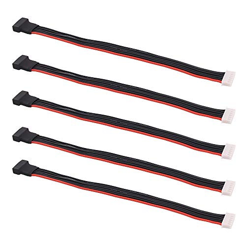 5pcs JST-XH 5S 8" / 200mm 22awg Lipo Balance Wire Extension Silicone Cable Lead Cord for RC Battery Charger(C135-5)