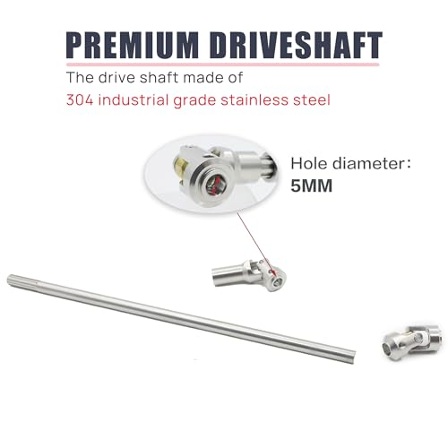 Stainless Steel DriveShaft Cut to Length for 1/10 Crawler SCX10(Silver) | SCX10 Drive Shaft,Cut to Length Driveshaft,68-229mm U-Joint,for 1/10 RC LCG Rig Sportsy Scalers GSPEED Capra Pro Element DIY - color: Silver