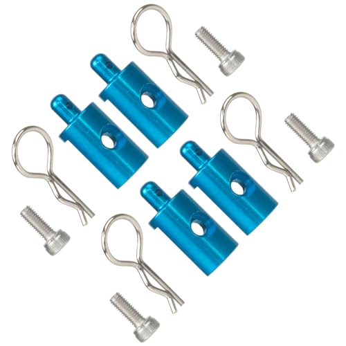 4Pcs Aluminum Body Mounts Body Shell Posts for 1/12 Scale Tamiya CW-01 Chassis Lunch Box Midnight Pumpkin Upgrades Parts (Blue) - color: Blue