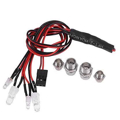 RC Car 4 LED Light Kit, 3-7V DIY Headlight Taillight Light Kit forHSP 1/10 1/8 RC Car Truck