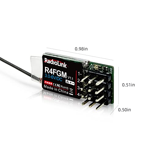 Radiolink T8S 8 Channels 2.4GHz RC Transmitter and Receiver R8EF+R4FGM RX, Remote and Controller Built-in Rechargeable Battery for Quad/Airplane/Car/Boat and More (Mode 2 Left Hand)