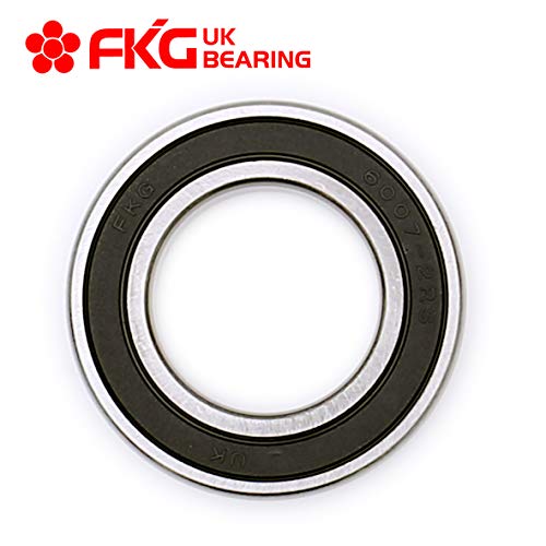 FKG 6007-2RS 35x62x14mm Deep Groove Ball Bearing Double Rubber Seal Bearings Pre-Lubricated 2 Pcs
