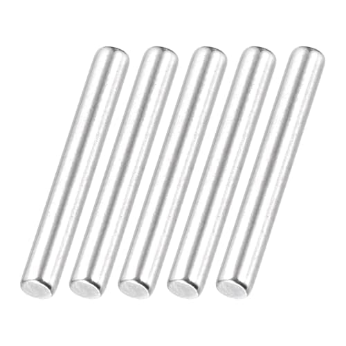 MECCANIXITY 60 Pack Dowel Pin Wheel, 2x15mm Steel Hex Wheel Hub Nut Pin Replacement for DIY RC Car Truck Boat Helicopter Model Part, Silver - size: 2x15mm