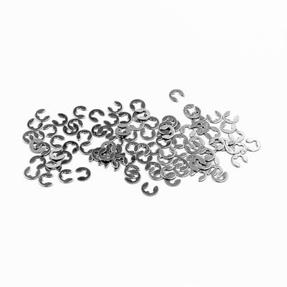100PCS RC Car Shaft Fastener Clip E-Clips Buckle for RC Car Truck DIY Model Toy Circlip Retaining Ring Washer Parts (M2) - style: M2