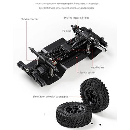 AMK Upgraded TRX4M Nylon Chassis Frame, 1/18 RC Crawler Assembled Chassis for 1/18 AX-8560 Rc Crawler TRX4-M Bronco Defender