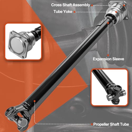 Drive Shaft Prop Shaft Driveshaft Assembly [4WD] Compatible with Chevrolet 2004-2012 Colorado & GMC 2004-2012 Canyon & Isuzu 2006 i-350, 2007-2008 i-370, Replace# 15104642