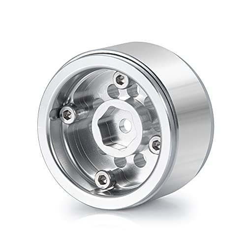 Aluminum 1" Micro RC Beadlock Wheels Rims for All 1:24 Axial SCX24 | 1/24th SCX-24 Deadbolt Base Camp Gladiator RC Crawler Car Upgrades Parts