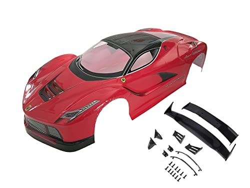 1/10 Scale RC Painted Precut Drift Racing Touring Onroad Car Body Shell Width 190mm with Wing Mirror Accessories (LaF)