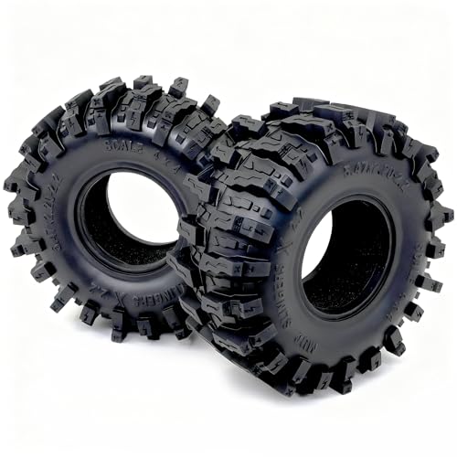 5.47'' Tall 2.2 Tires Mud Slingers X T8 4-Pack Fits SCX10 Wraith | 2.2'' Crawler Tyres, For 1/10 Crawlers off-road rock crawling RC vehicles Upgrades - style: T8 ( Soft )