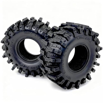 5.47'' Tall 2.2 Tires Mud Slingers X T8 4-Pack Fits SCX10 Wraith | 2.2'' Crawler Tyres, For 1/10 Crawlers off-road rock crawling RC vehicles Upgrades - style: T8 ( Soft )