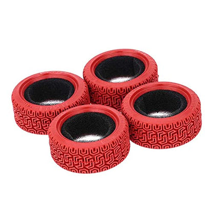 1/10 RC Car Racing Flat Run Sponge Insert Rubber Tyres 68mm Tires for 1:10 RC On Road Car Tamiya HSP HPI Kyosho RC Rally Car (Red) - color: Red
