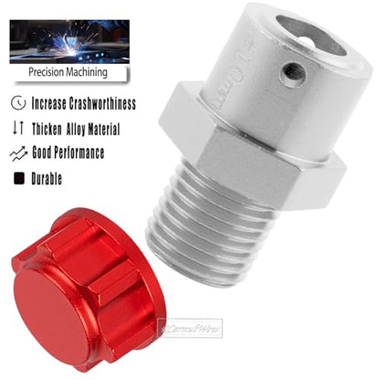 RC 10MM Extended Wheel Hub Drive w/Anti-dust Cap Nuts Upgrades Part for 1/7 BigRock Fireteam Limitless 6S,1/8 Kraton Outcast Notorious Talion 6S,Alloy Aluminium Wheel Hub,Silver w/Red - color: Silver&red
