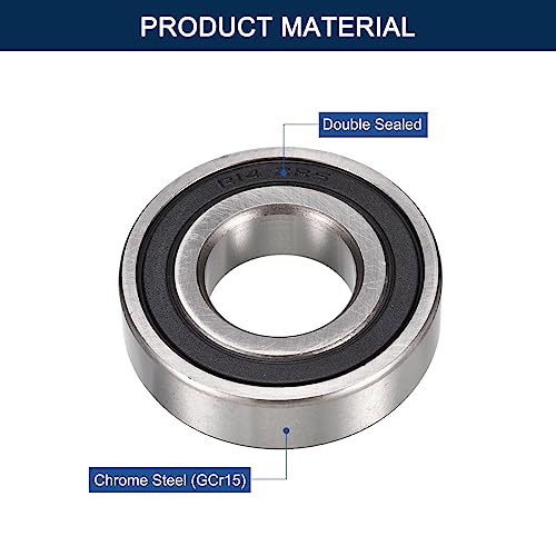 R14-2RS Deep Groove Ball Bearings, ID 7/8" x OD 1-7/8" x Width 1/2" Double Rubber Sealed Ball Bearing Pre-Lubricated Chrome Steel Z2 Lever 2pcs - size: R14-2RS 7/8"x1-7/8"x1/2"