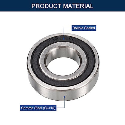 R14-2RS Deep Groove Ball Bearings, ID 7/8" x OD 1-7/8" x Width 1/2" Double Rubber Sealed Ball Bearing Pre-Lubricated Chrome Steel Z2 Lever 2pcs - size: R14-2RS 7/8"x1-7/8"x1/2"