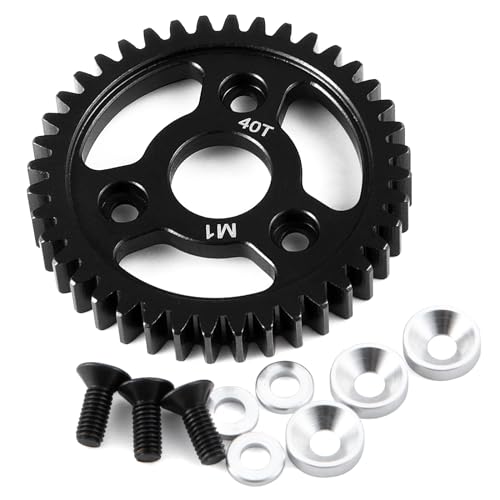 LSG 40T M1 Steel Spur Gear for Tra-xxas 1/8 RC Monster Truck Revo 2.5/3.3 Hardened 40 Tooth 1.0 Mod Main Gears RC Car Upgrade Part - size: 40T