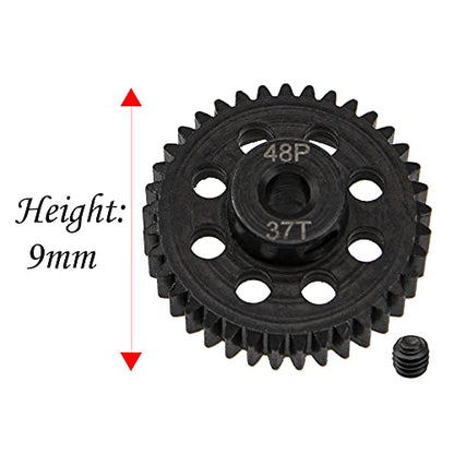 5Pack ShareGoo Steel 48P 3.175mm Pinion Gear Sets 33T 34T 35T 36T 37T fit 3.175mm (1/8-Inch) Shaft Compatible with Arrma HPI Kyosho Losi Axial Traxxas Tamiya Associated 1/10 RC Car Monster Truck Buggy