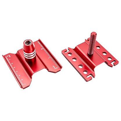 1/30 1/32 Aluminum RC Car Repair Stand Workstation 360° Rotating Tool (Red) | for Axial scx30 Redcat Ascent-32 Crawler Station Kit Display Setup Height Adjustable - color: Red
