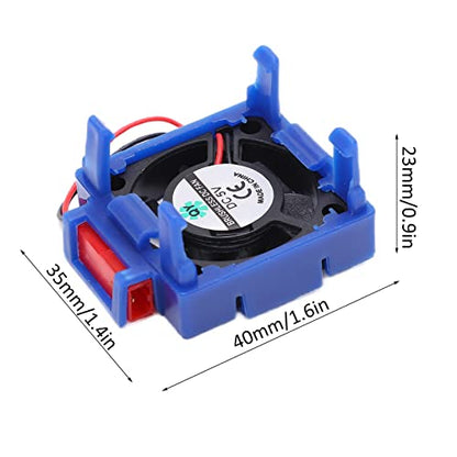 Aramox RC Motor Cooling Fan Plastic ESC Cooling Fan 5 to 7.4V 30 X 30mm for Remote Control Car VXL 3S Slash Bandit with Compact Heatsink Style Design