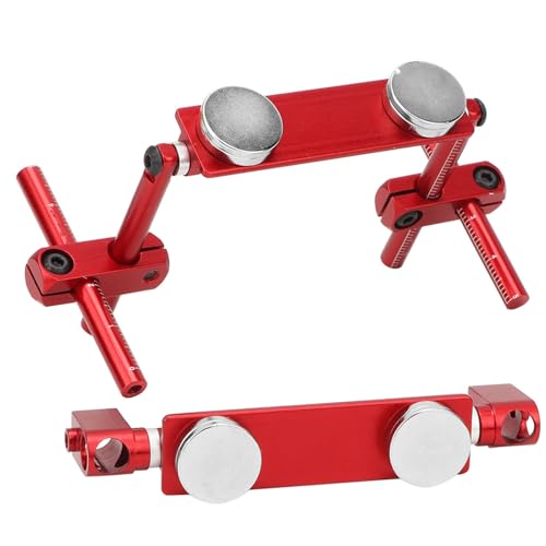 RC Car Body Post, Aluminum Magnetic Invisible Body Shell Mount Column Kit for HSP 1/10 SakuraS XI CS Tamiya416/417 T3/T4/94123 RC Racing Car (Red) - color: Red