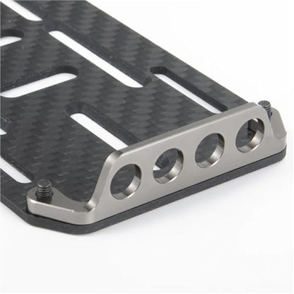 RC Car Parts for Axial for SCX10 1/10 RC Crawler Car Truck Model Upgrade Parts Battery Mounting Plate Tray with Metal Mount Decoration Car Accessories(Gray) - size: Gray
