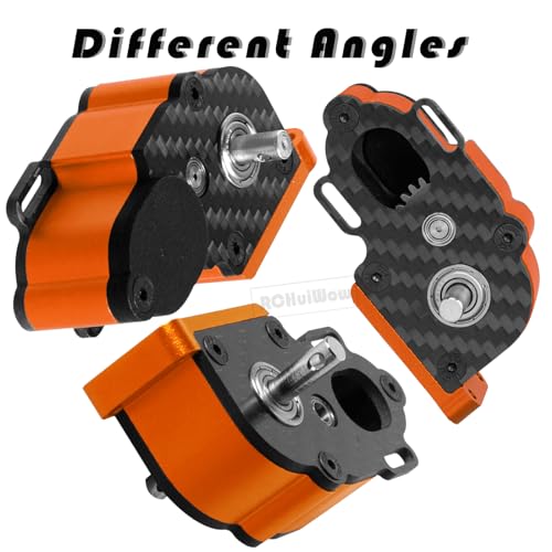 LCG Center Gearbox Transmission Box Upgrades Part for SCX10 SCX10 II 90046 90047 1/10 RC Crawler Car,Aluminum Middle Transmimssion Gearbox,Orange - color: Orange(1pc)