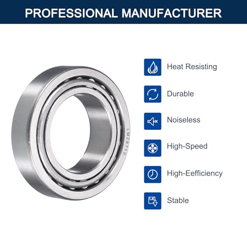 LM29749/10 Tapered Roller Bearing Cone and Cup Set | 1.5" Bore 2.5625" OD 0.71" Cup Width, Chrome Steel Taper Bearings Set, ABEC-3 - size: LM29749/LM29710