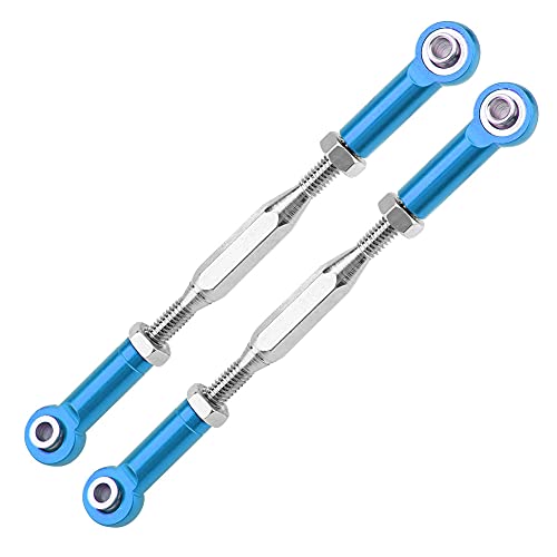 Al - Alloy Steering Linkage Rods, CNC Precision Machined & Anodized Surface Treatment, Durable and Easy Install Remove RC Accessories for Slash 1/10 RC Truck (SLA013B Blue)