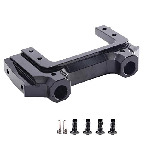 Metal Front Bumper Mount Servo Bracket for 1/10 Axial SCX10 II AX90046 RC Crawler Car Upgrade Parts (Black) - color: Black