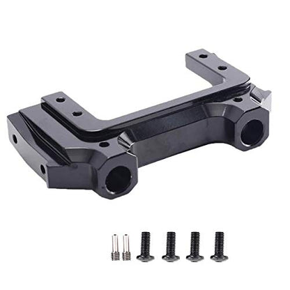 Metal Front Bumper Mount Servo Bracket for 1/10 Axial SCX10 II AX90046 RC Crawler Car Upgrade Parts (Black) - color: Black
