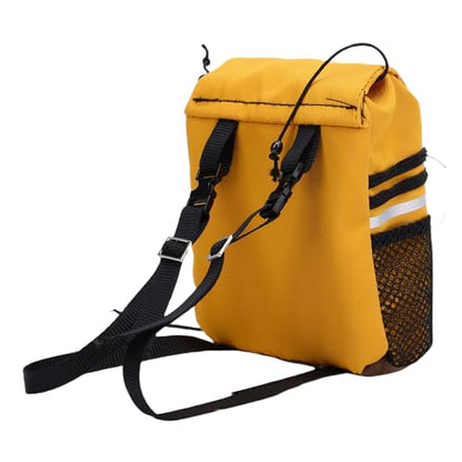 Yctze RC Simulation Backpack, Oxford Cloth Storage Bag, Stickers Backpack with Customization, Ideal for SCX10, 1/8 & 1/10 Scale RC Crawlers (Yellow) - color: Yellow