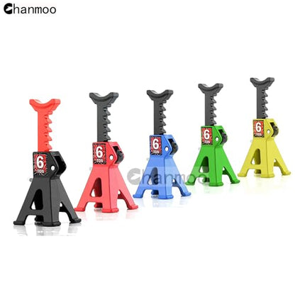 1/24 RC Toy Jack Stands 1/18 Simulation 6 Ton Metal Adjustable Mini Jacks Stand for 1:18 1:24 Scale Crawler Car Axial SCX24 Kyosho Tamiya HSP FCX24 TRX4M SCX24 AX24 Ford Bronco (Green, 2 PCS) - color: Green
