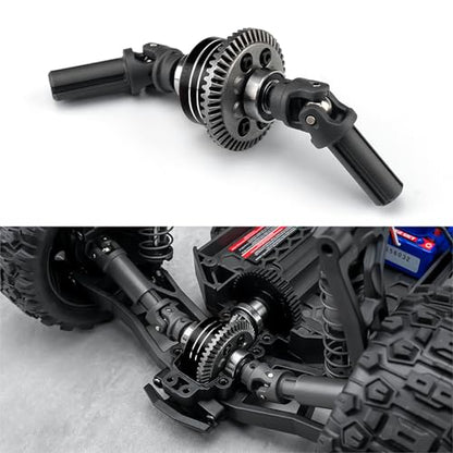 Black Front/Rear Diff Case for Tra-xxas 1/16 Mini Maxx/XRT/Slash 4X4 | Rally VXL Ford RC Upgrade Aluminium Alloy Differential Carrier - color: Black