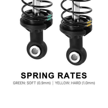 INJORA DRX 110mm Dual-rate Spring Oil Shocks for TRX4 SCX10 1/10 RC Crawler - size: 110mm
