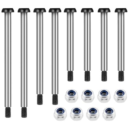 MORLORDY RC Car Lock-nut Style Hinge Pins Set for 1/10 Traxxas Bandit XL-5 RC Offroad Truck Upgrade Parts, Polished Steel