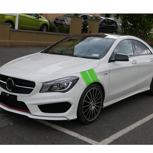 x xotic tech Fender Stripes Hash Marks KK Vinyl Decal Universal for Car Truck Sticker Racing Stripe 11"x23" (Green) - color: Green
